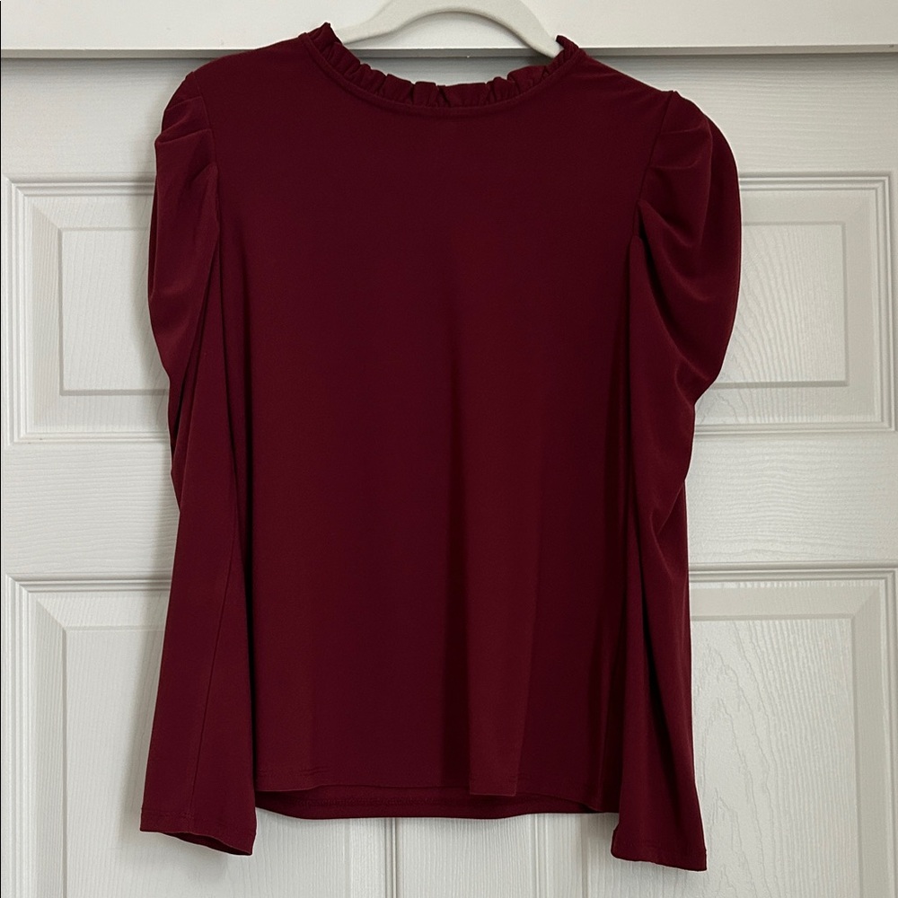 Elegant Burgundy Women's Top, S